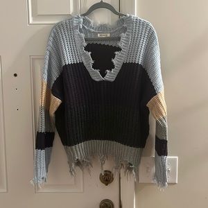 Color block sweater